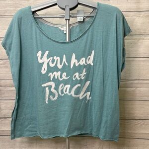 Victoria’s Secret Graphic Casual Sleeveless Lightweight Crop Tee, worn once.